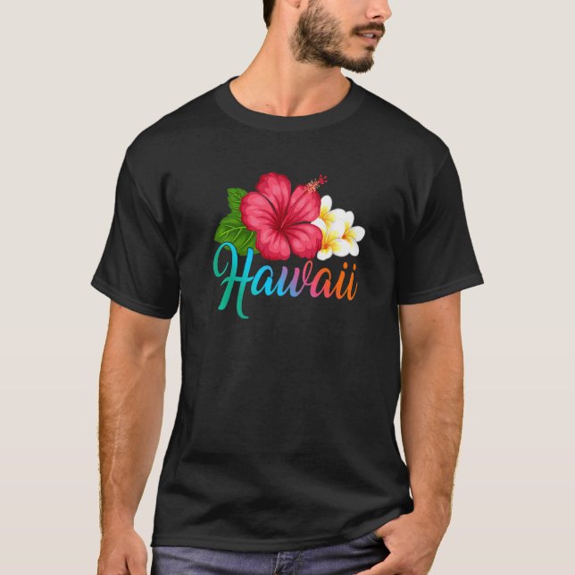 Camiseta Hawaii Vacation With Hawaiian Tropical Hibiscus Fl (Frente)