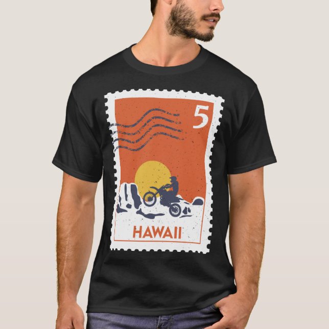 Camiseta Hawaii Vintage Retro Style USA (Frente)