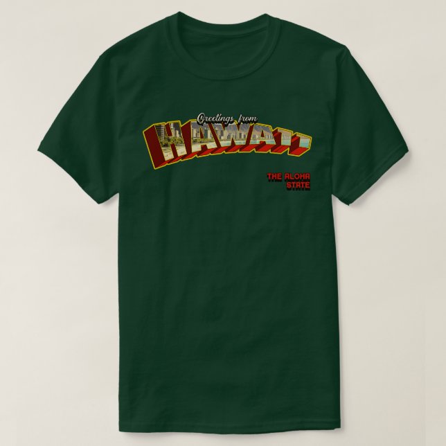 Camiseta Hawaii Vintage TShirt 1 (Frente do Design)