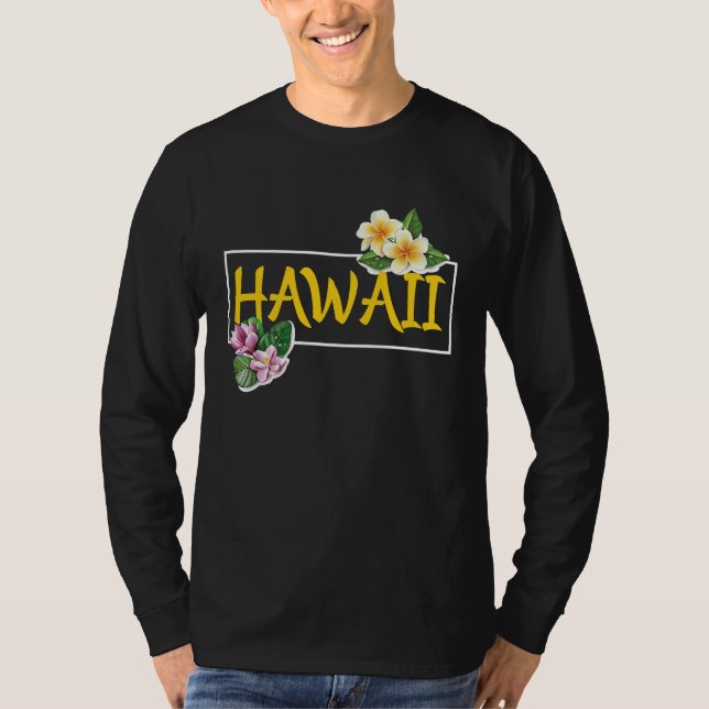 Camiseta Hawaii with Hawaii Flowers Hawaiian (Frente)