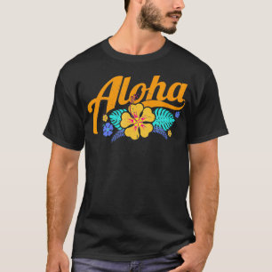 Camiseta Hawaiian Hibiscus Aloha Hawaii Oferece Homens Mulh