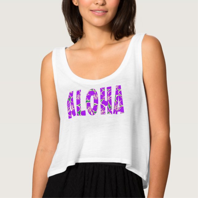 Camiseta Hawaiian Hibiscus Luau Flores Tropicais (Frente)