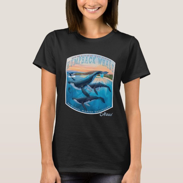 Camiseta Hawaiian Islands Humpback Whale National Marine Sa (Frente)