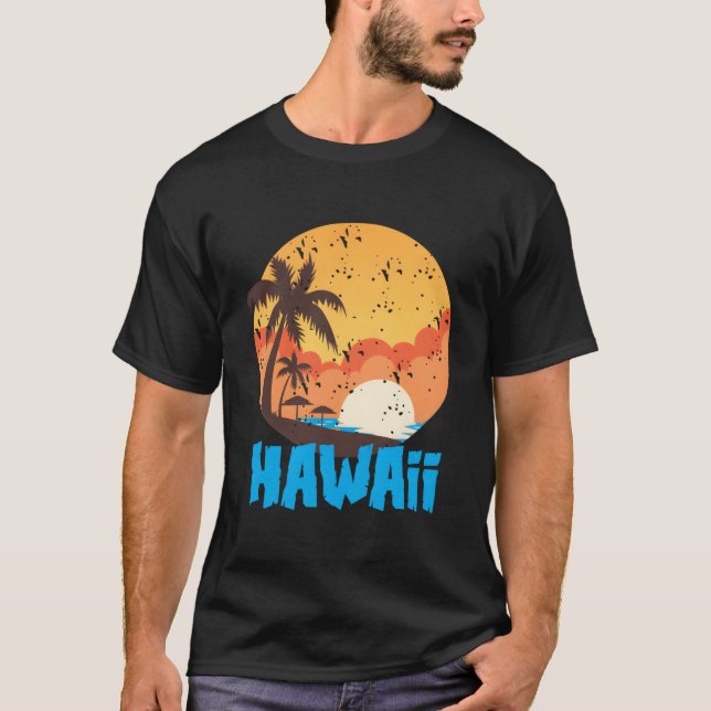 Camiseta Hawaiian Palm Beach Hawaii (Frente)