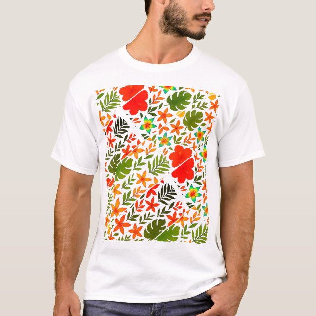 Camiseta Hawaiian pattern (Frente)