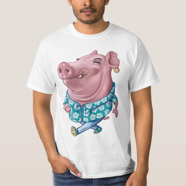 Camiseta Hawaiian Pig (Frente)