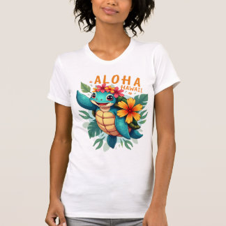 Camiseta Hawaiian-Shirt Aloha Hawaii Sea Turtle Girl Women 