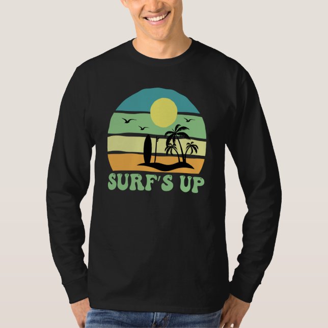 Camiseta Hawaiian Surfs Up Hawaii Pineapple Tiki (Frente)