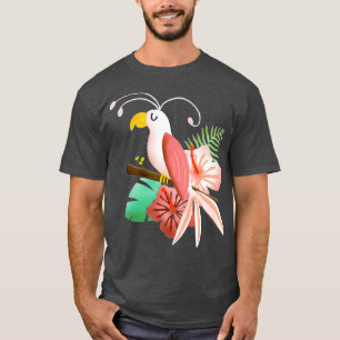 Camiseta Hawaiian Tropical Parrot Cockatiel Bird Island
