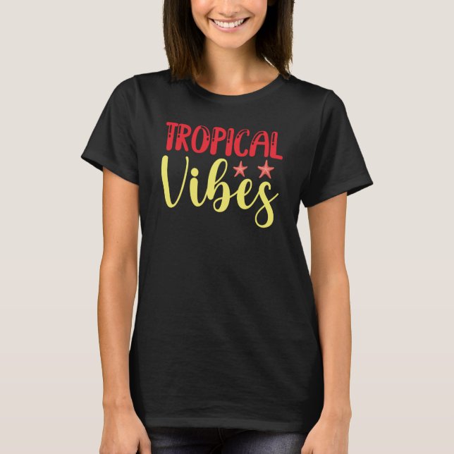 Camiseta Hawaiian Tropical Vibes Tiki Hawaii (Frente)