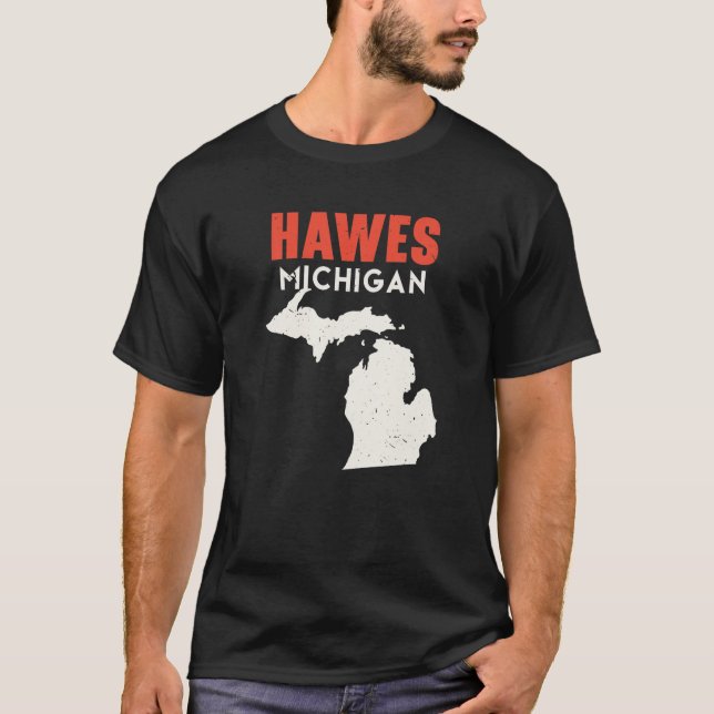 Camiseta Hawes Michigan State America Viagem Michigania (Frente)