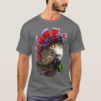Camiseta Hawk Dirigiu Papagaio Vermelho Papagaio Um pássaro