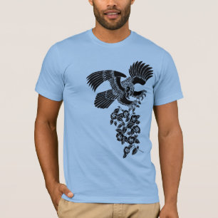 Camiseta hawk e camellia 鷹 椿