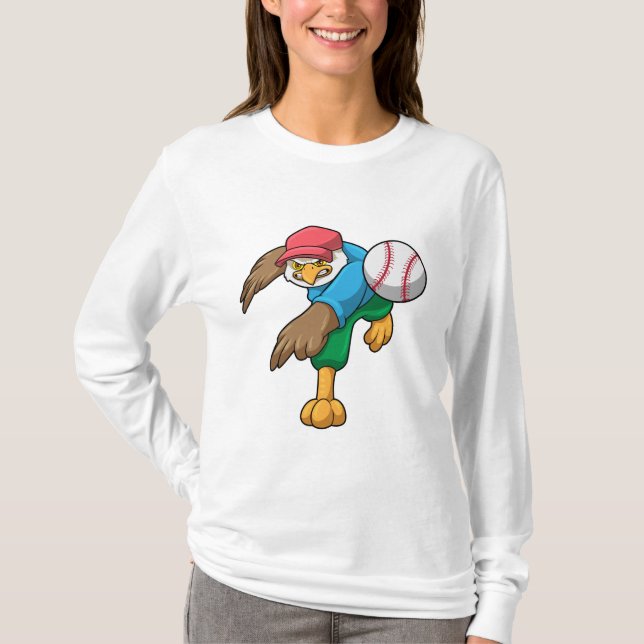 Camiseta Hawk no Baseball com o bastão de Baseball (Frente)