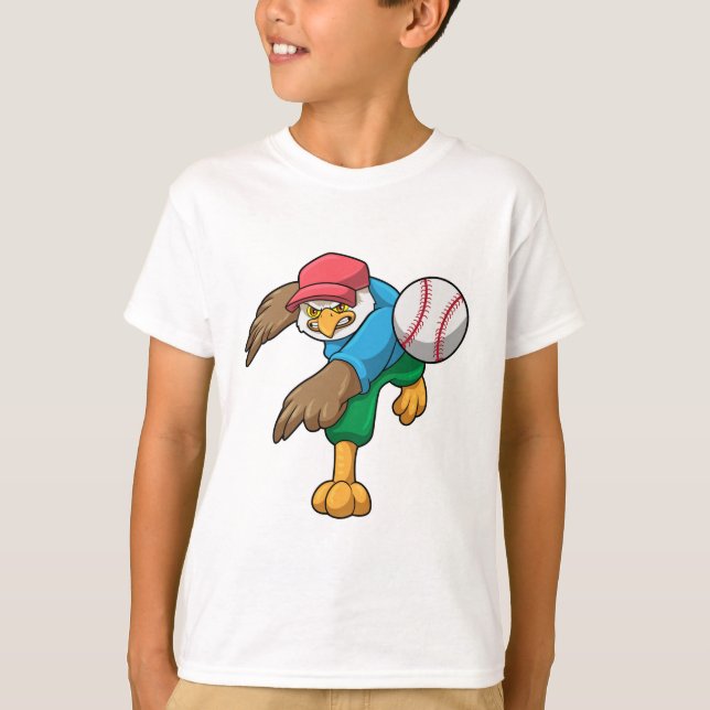 Camiseta Hawk no Baseball com o bastão de Baseball (Frente)