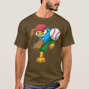 Camiseta Hawk no Baseball com o bastão de Baseball