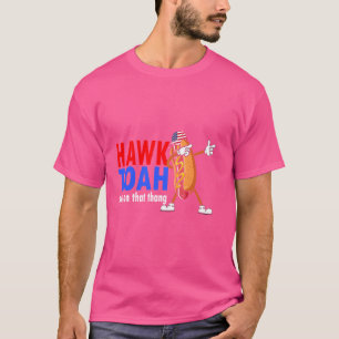 Camiseta Hawk Tuah American Flag Blue Red White Men U