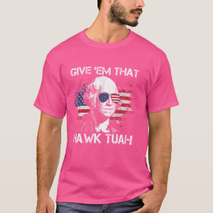 Camiseta Hawk Tuah Funny 2024 4º de julho Meme