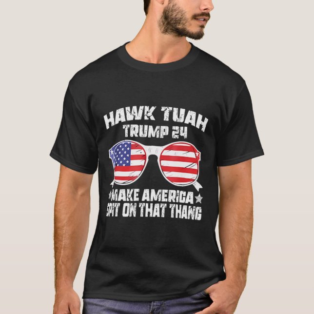 Camiseta Hawk Tuah Funny Viral Humor Meme Girl 24 Tua (Frente)