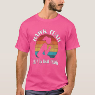 Camiseta Hawk Tuah Retro Sunset Design