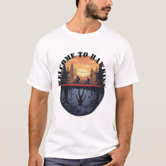 Camiseta Hawkins Upside-Down Split Scene