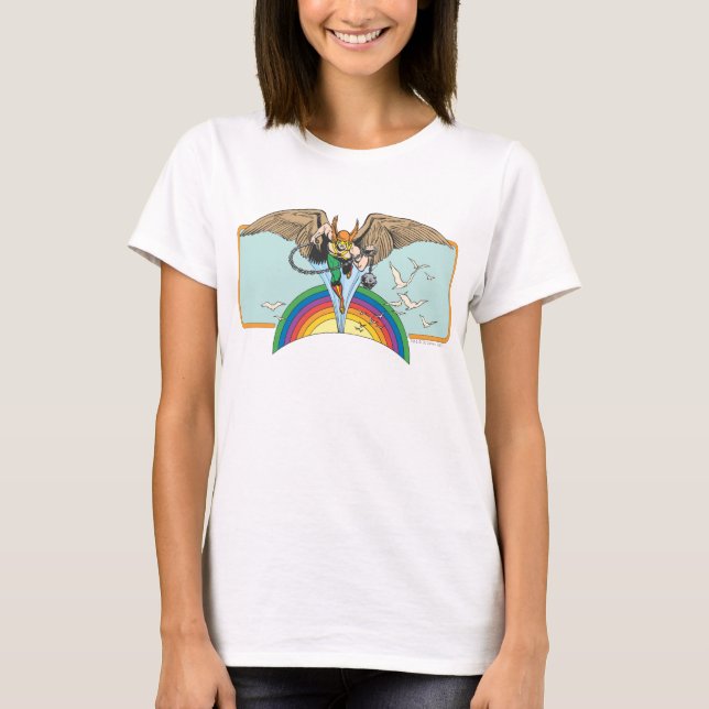 Camiseta Hawkman Voa Através de Sky (Frente)