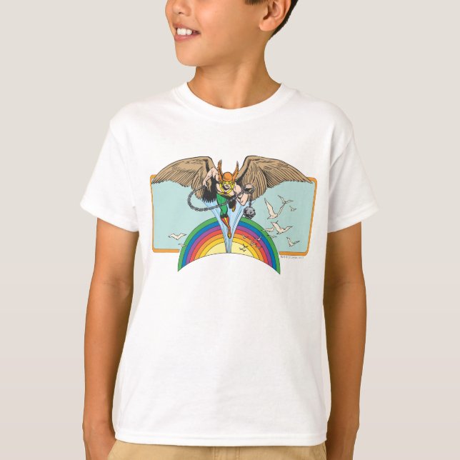 Camiseta Hawkman Voa Através de Sky (Frente)