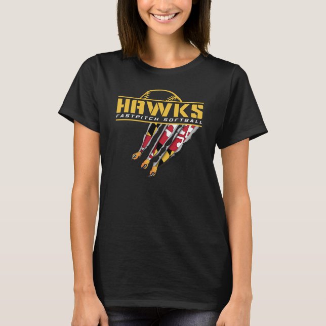 Camiseta Hawks Womens Long Sleeve - Preto (Frente)
