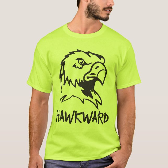 Camiseta Hawkward - chalaça inábil do falcão (Frente)