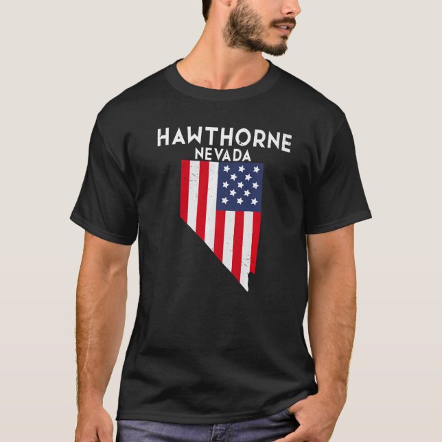 Camiseta Hawthorne Nevada EUA State America Viagem Nevadan (Frente)
