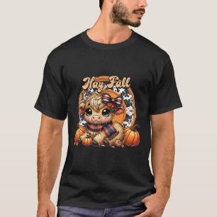 Camiseta Hay Ali Pumkin Highland Cow Fall Autumn Thanksgi