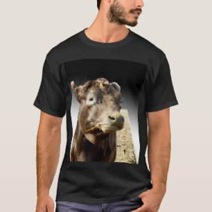 Camiseta Hay Day: Momento de colheita de uma vaca marrom em