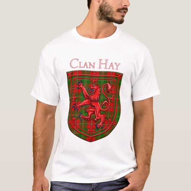 Camiseta Hay Tartan Scottish Xadrez Lion Rampant (Frente)