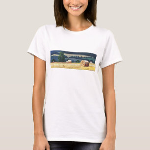 Camiseta Haybales no óleo do montanhês em canvas