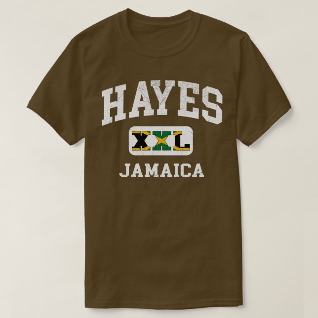 Camiseta Hayes Jamaica XXL Athletic design 1 (Frente do Design)