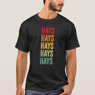 Camiseta Hays County Texas Rainbow Text