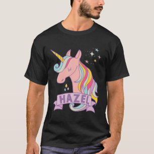 Camiseta Hazel Unicorn Birthday Rainbow Girl