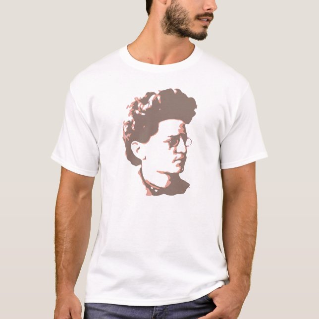 Camiseta Hazy Taupe e Persimmon Trotsky (Frente)