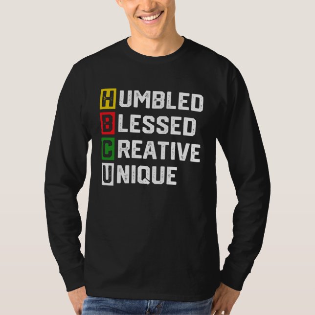Camiseta HBCU Apparel African Humbled Blessed Creative Uniq (Frente)