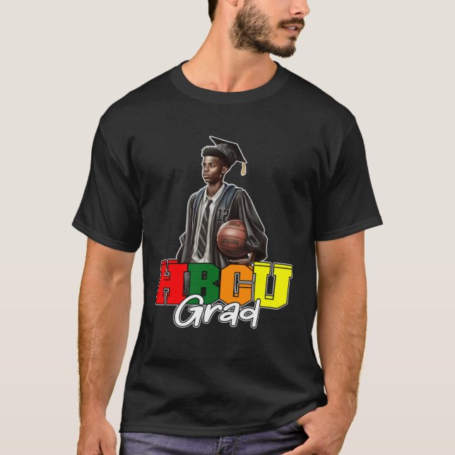 Camiseta HBCU Basketball Grad Black college Alumni Apparel  (Frente)
