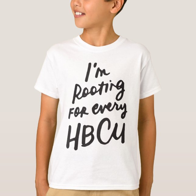 Camiseta HBCU Black History Month, estou torcendo por todos (Frente)