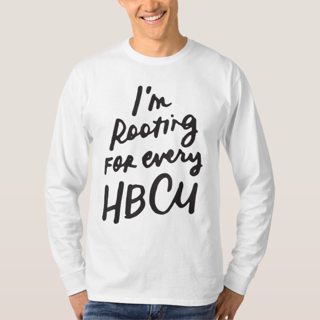 Camiseta HBCU Black History Month, estou torcendo por todos (Frente)