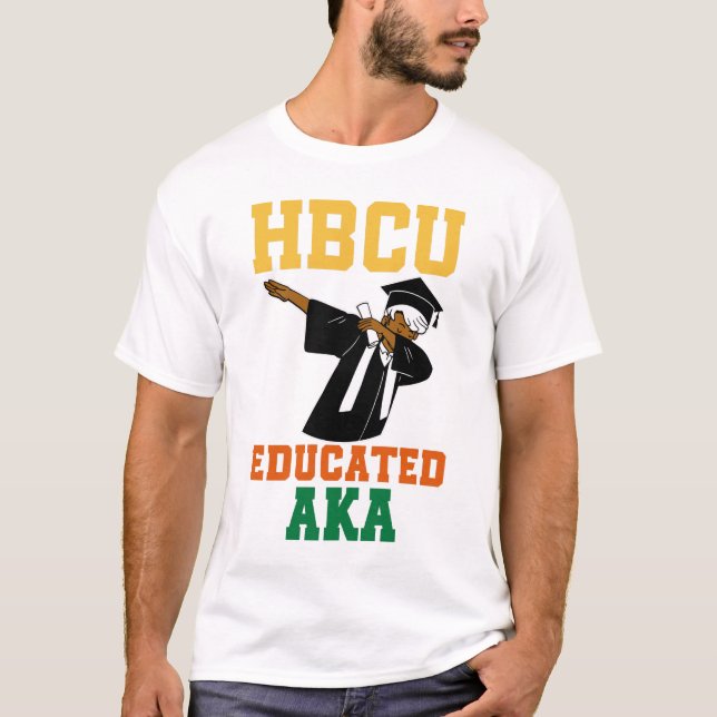 Camiseta HBCU Educado AKA , Cotação do Formando (Frente)