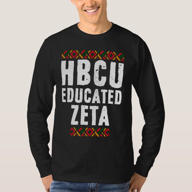 Camiseta HBCU Educated ZETA Historical Black College Alumni (Frente)