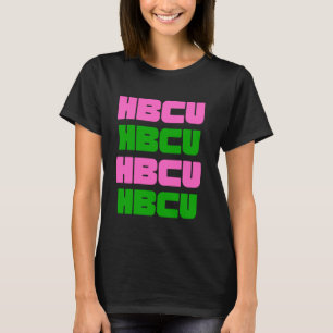 Camiseta HBCU Faculdade Negra Histórica Rosa E Verde Uni