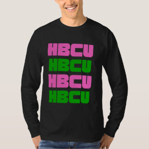 Camiseta HBCU Faculdade Negra Histórica Rosa E Verde Uni