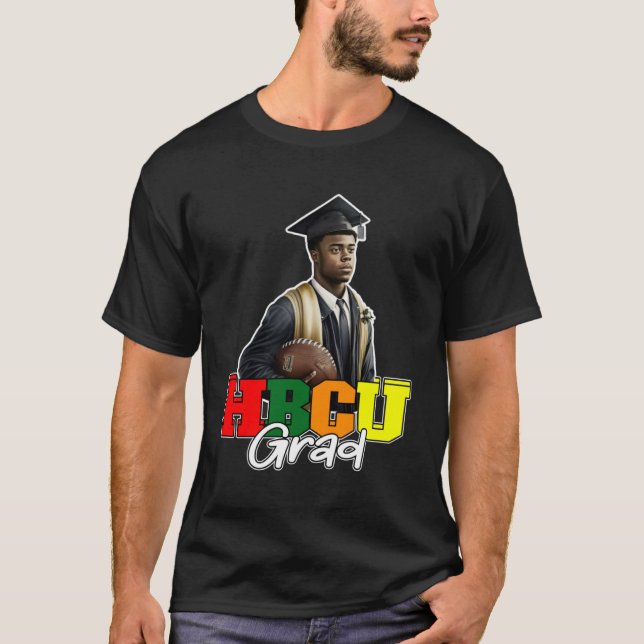 Camiseta HBCU Formando Alunos de Futebol da faculdade Negra (Frente)