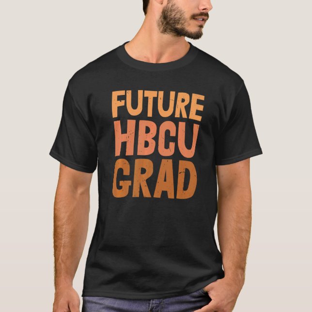 Camiseta Hbcu Futuro História do Formando Negra Homens Mulh (Frente)