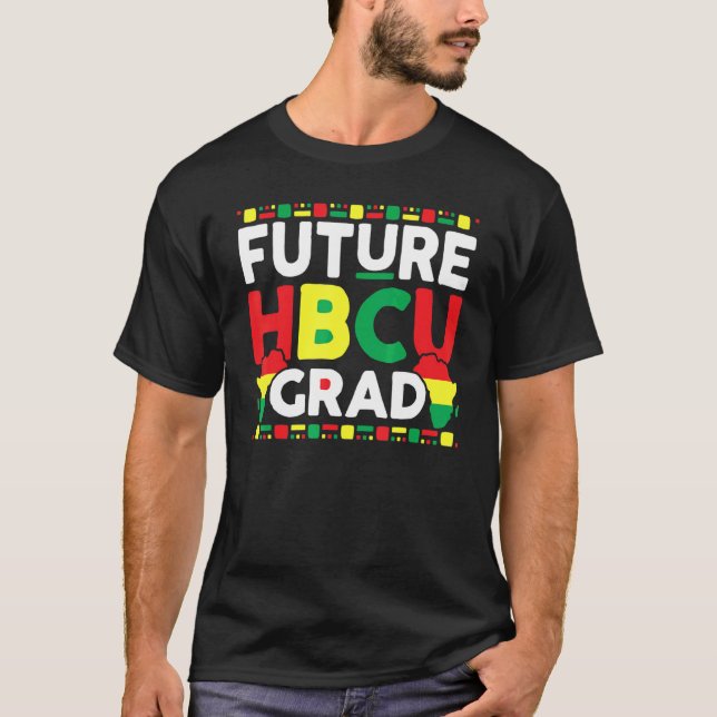 Camiseta Hbcu Futuro História do Formando Negra Homens Mulh (Frente)