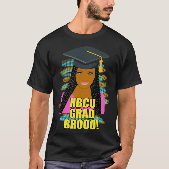 Camiseta HBCU Grad Bro Bruh Female Graduate (Frente)